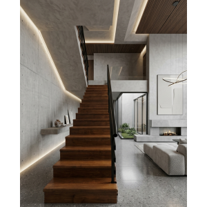 Revestimiento de escalera Cedro